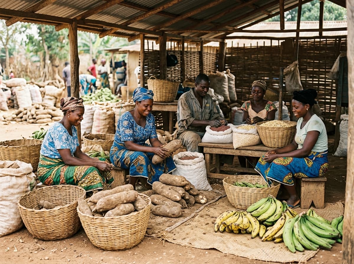 Nigerian agricultural produce sorting and aggregation in Oyo State